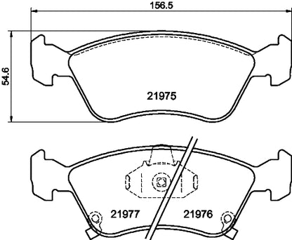 HELLA Brake pad set - T3089 - for e.g. TOYOTA 8DB355016-981