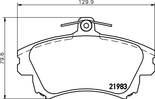 HELLA Brake pad set - T1565 - for e.g. MITSUBISHI / SMART 8DB355006-711