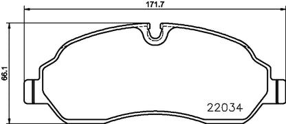 HELLA Brake pad set - T2395 - for e.g. FORD 8DB355021-571