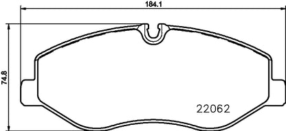 HELLA Brake pad set - T2414 - for e.g. MERCEDES-BENZ 8DB355021-961
