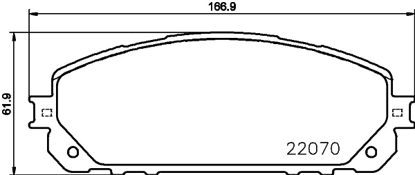 HELLA Brake pad set - T2467 - for e.g. JEEP 8DB355023-391