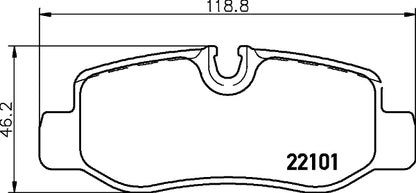HELLA Brake pad set - T2415 - for e.g. MERCEDES-BENZ 8DB355021-761