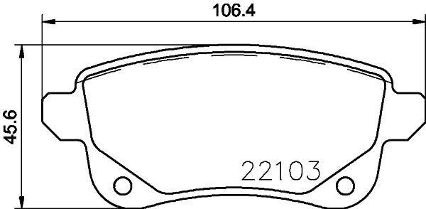 HELLA Brake pad set - T2441 - for e.g. RENAULT 8DB355023-211