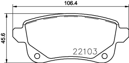 HELLA Brake pad set - T2441 - for e.g. RENAULT 8DB355023-211