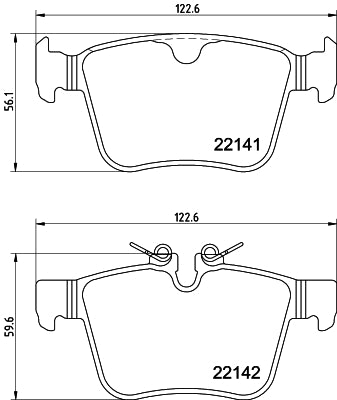 HELLA Brake pad set - T2789 - for e.g. JAGUAR 8DB355037-931