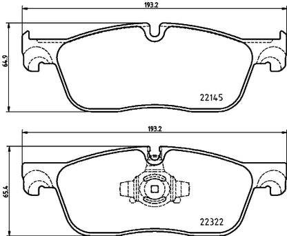 HELLA Brake pad set - T2512 - for e.g. JAGUAR / LAND ROVER 8DB355024-741