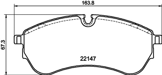 HELLA Brake pad set - T2678 - for e.g. MAN / VOLKSWAGEN 8DB355032-921