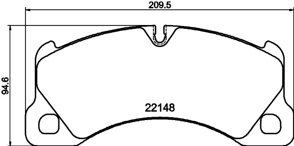 HELLA Brake pad set - T2884 - for e.g. PORSCHE 8DB355040-631