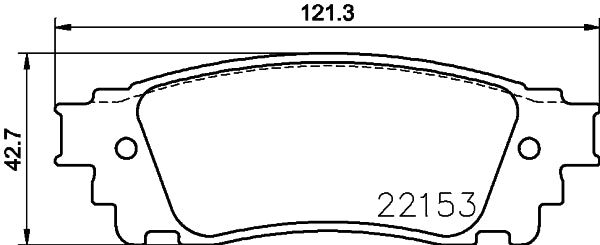 HELLA Brake pad set - T2465 - for e.g. LEXUS / TOYOTA 8DB355024-631