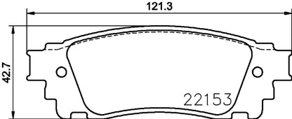 HELLA Brake pad set - T2465 - for e.g. LEXUS / TOYOTA 8DB355024-631
