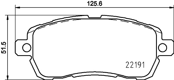 HELLA Brake pad set - T2601 - for e.g. FORD 8DB355031-721