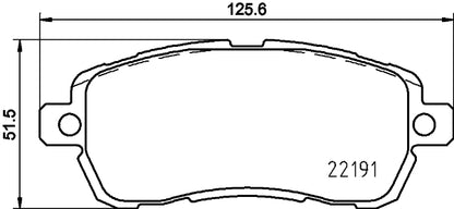 HELLA Brake pad set - T2601 - for e.g. FORD 8DB355031-721