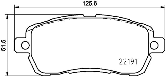HELLA Brake pad set - T2601 - for e.g. FORD 8DB355031-721