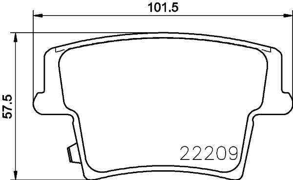 HELLA Brake pad set - T2632 - for e.g. CHRYSLER / DODGE 8DB355039-291