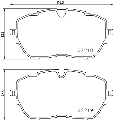 HELLA Brake pad set - T2523 - for e.g. PEUGEOT 8DB355024-731