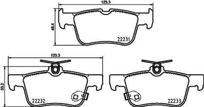 HELLA Brake pad set - T2796 - for e.g. FORD 8DB355037-791