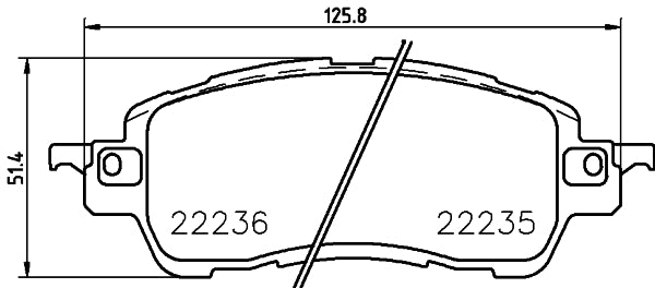 HELLA Brake pad set - T2470 - for e.g. MAZDA / NISSAN / SCION / TOYOTA 8DB355024-721