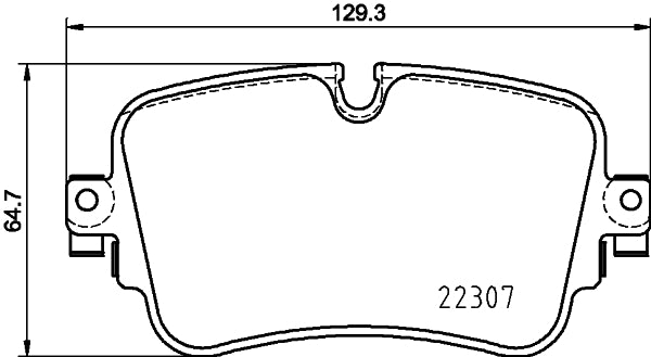 HELLA Brake pad set - T2555 - for e.g. AUDI / VOLKSWAGEN 8DB355025-681