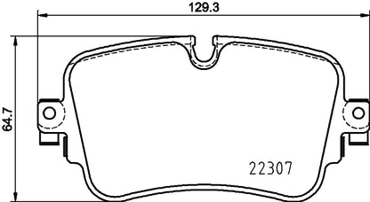 HELLA Brake pad set - T2555 - for e.g. AUDI / VOLKSWAGEN 8DB355025-681