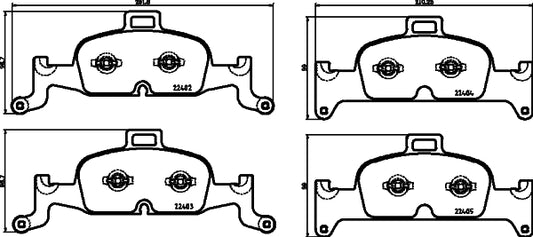HELLA Brake pad set - T2546 - for e.g. AUDI 8DB355025-811