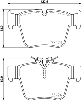 HELLA Brake pad set - T2567 - for e.g. MERCEDES-BENZ 8DB355024-991