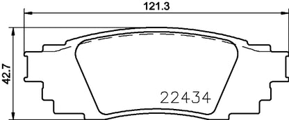 HELLA Brake pad set - T2561 - for e.g. LEXUS / TOYOTA 8DB355025-121