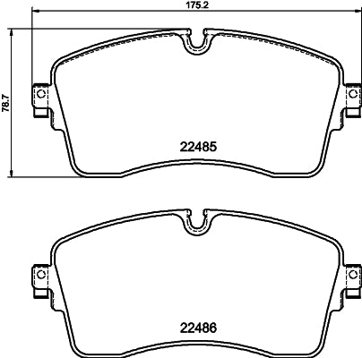 HELLA Brake pad set - T3171 - for e.g. JAGUAR 8DB355039-281