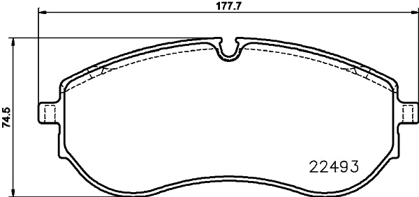 HELLA Brake pad set - T2835 - for e.g. MAN / VW 8DB355039-521