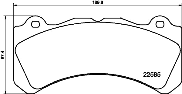 HELLA Brake pad set - T2781 - for e.g. VOLVO / VOLVO ASIA 8DB355040-211
