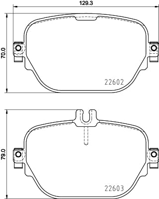 HELLA Brake pad set - T2650 - for e.g. MERCEDES-BENZ 8DB355031-711