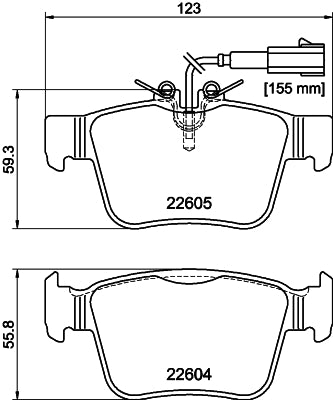 HELLA Brake pad set - T4177 - for e.g. ALFA ROMEO / MASERATI 8DB355025-881