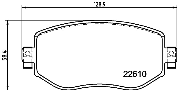 HELLA Brake pad set - T2660 - for e.g. RENAULT 8DB355025-851
