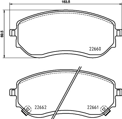 HELLA Brake pad set - T2769 - for e.g. MERCEDES-BENZ / NISSAN 8DB355037-901
