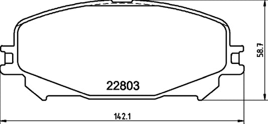 HELLA Brake pad set - T2711 - for e.g. RENAULT 8DB355039-201