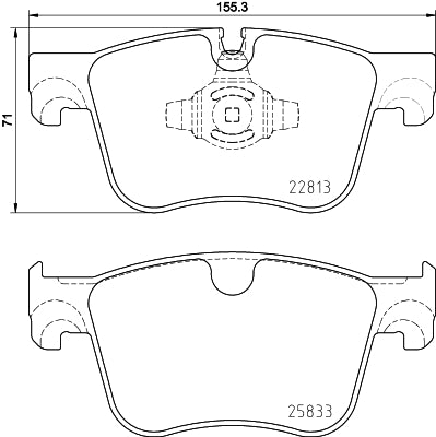 HELLA Brake pad set - T2737 - for e.g. CITROEN / OPEL / PEUGEOT / VAUXHALL 8DB355036-491