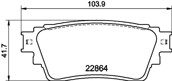 HELLA Brake pad set - T2755 - for e.g. MITSUBISHI 8DB355040-501