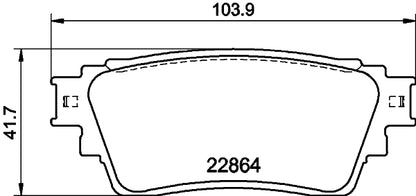 HELLA Brake pad set - T2755 - for e.g. MITSUBISHI 8DB355040-501