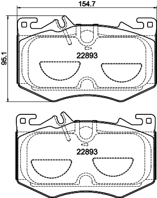 HELLA Brake pad set - T2848 8DB355039-071