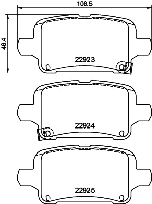 HELLA Brake pad set - T2741 - for e.g. CHEVROLET / HOLDEN / OPEL / VAUXHALL 8DB355037-721