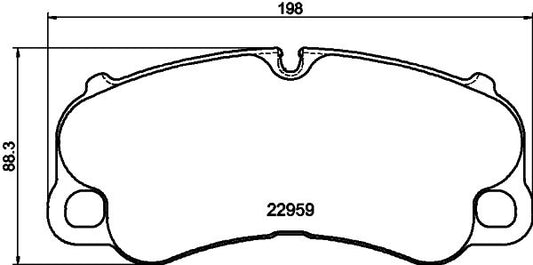 HELLA Brake pad set 8DB355043-921