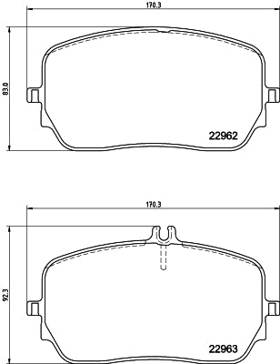 HELLA Brake pad set - T2842 - for e.g. MERCEDES-BENZ 8DB355039-211
