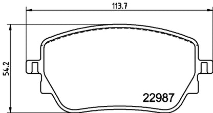 HELLA Brake pad set - T2797 - for e.g. MERCEDES-BENZ 8DB355039-231