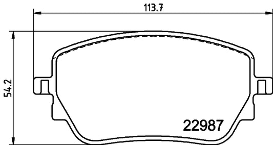 HELLA Brake pad set - T2797 - for e.g. MERCEDES-BENZ 8DB355039-231