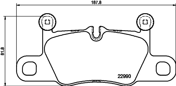 HELLA Brake pad set - T2795 - for e.g. PORSCHE 8DB355039-821