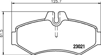 HELLA Brake pad set - T1170 - for e.g. DODGE / FREIGHTLINER / MERCEDES-BENZ 8DB355008-651
