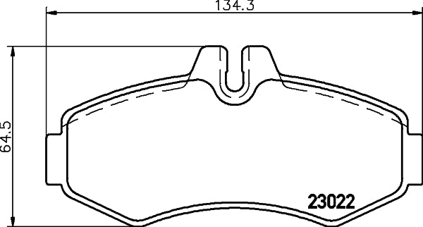 HELLA Brake pad set - T1168 - for e.g. MERCEDES-BENZ 8DB355008-631