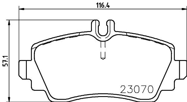 HELLA Brake pad set - T5110 - for e.g. MERCEDES-BENZ 8DB355018-311