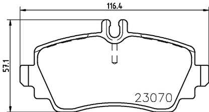 HELLA Brake pad set - T5101 - for e.g. MERCEDES-BENZ 8DB355018-281