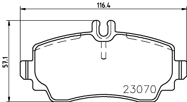 HELLA Brake pad set - T5168 - for e.g. MERCEDES-BENZ 8DB355018-881