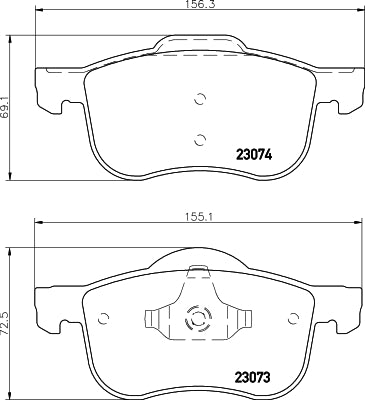 HELLA Brake pad set - T1189 - for e.g. VOLVO 8DB355008-851